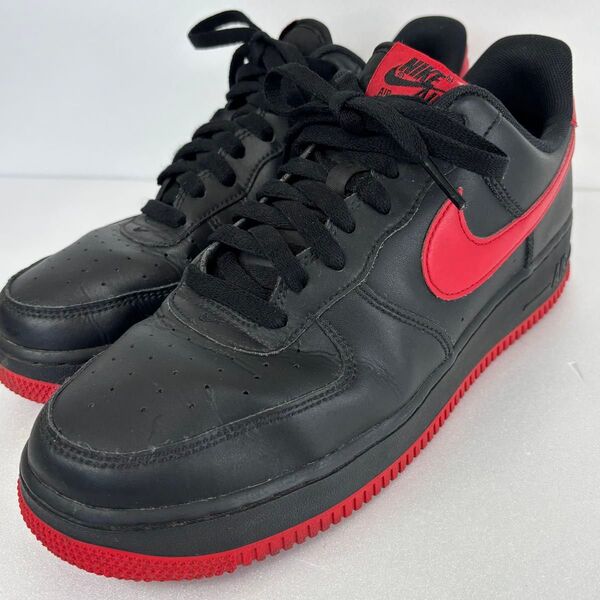 NIKE ナイキ エア フォース 1 スニーカー ブラック レッド AF1 スニーカー シューズ 靴