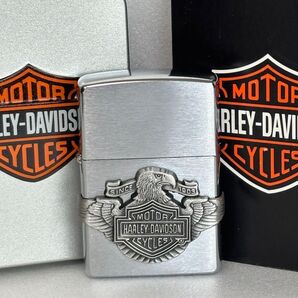 Zippo ジッポ ハーレー ダビッドソン アメリカ バイク 二輪 モーターサイクル ブラッシュド クローム イーグル 鷹 ②