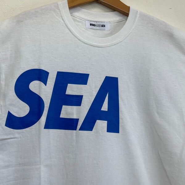 ウィンダンシー WIND AND SEA tシャツ カットソー トップス ショート スリーブ 半袖 ホワイト ブルー ロゴ