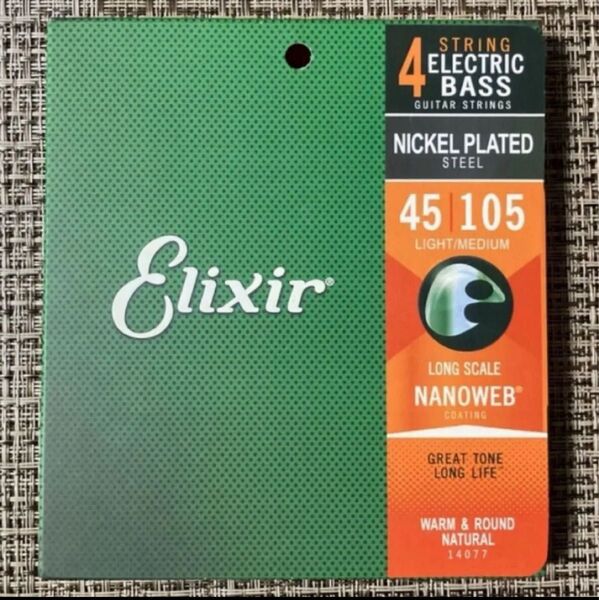 ベースギター弦 Elixir 14077 エリクサー ミディアム 45-105