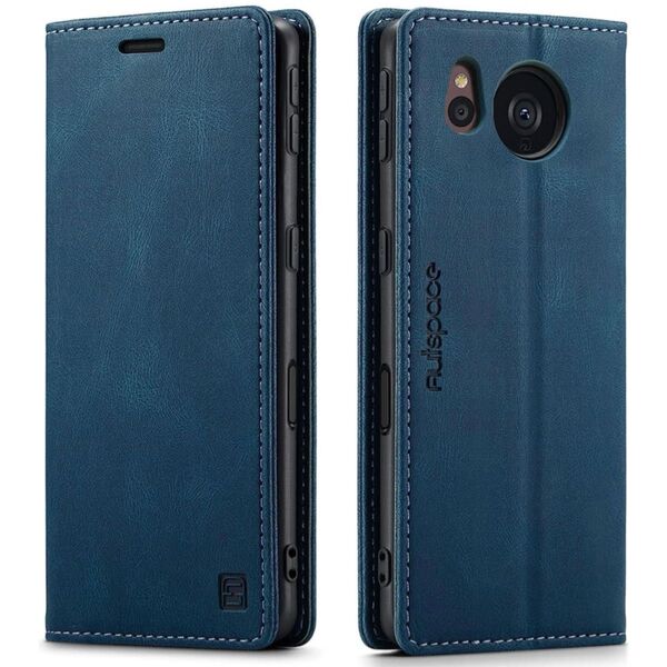 AQUOS Sense 7 plusケース 手帳型 (ネイビー)