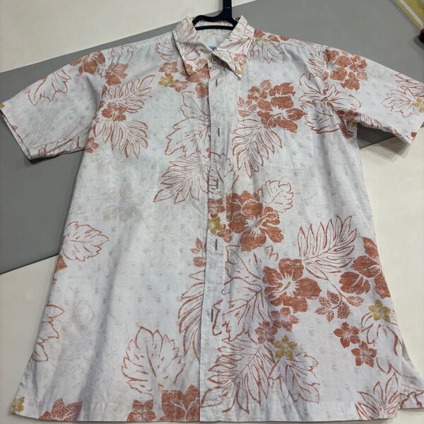 かりゆしウエア シーサートロピカルウエア Shisa Tropical Wear 花柄 Mサイズ 沖縄アロハシャツ 半袖シャツ
