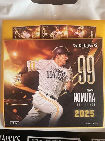 福岡ソフトバンクホークス ミニ色紙 野村勇選手