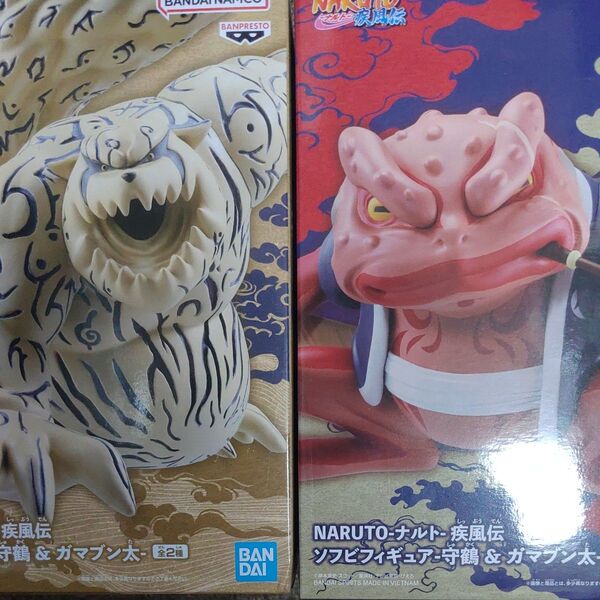 NARUTO-ナルト- 疾風伝 ソフビフィギュア 守鶴 & ガマブン太 ナルト フィギュア