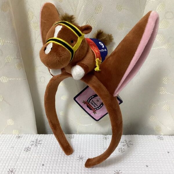 サラブレッドコレクション マスコット付き カチューシャ ジャックドール 大阪杯 競馬 ぬいぐるみ 21cm×12cm