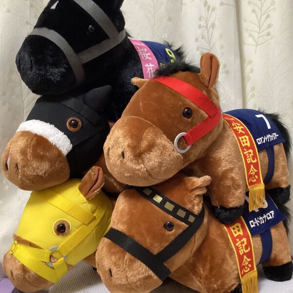 サラブレッドコレクション ふわふわBIG ぬいぐるみ 5点 競馬 43cm ★2つ以上からばら売り検討可 ★圧縮袋にて配送