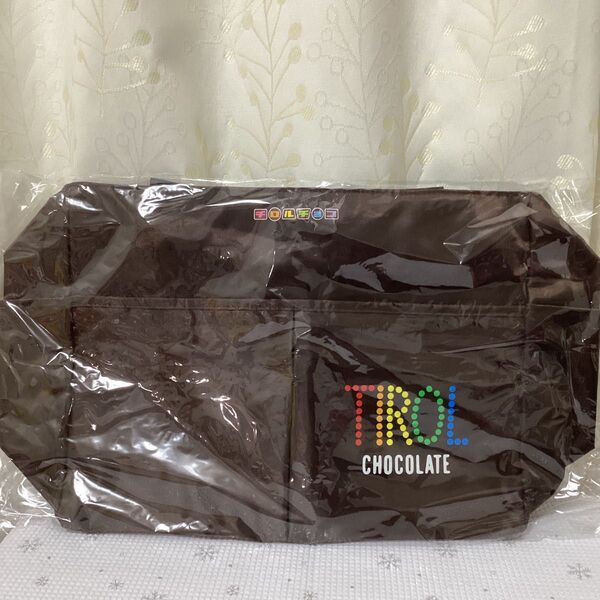 チロルチョコ 撥水 トートバッグ ブラック 黒 30cm×40cm×13cm ★新品