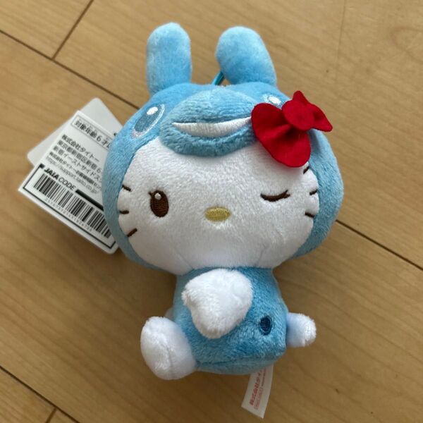 ハローキティ ロディ マスコット ぬいぐるみ ブルー