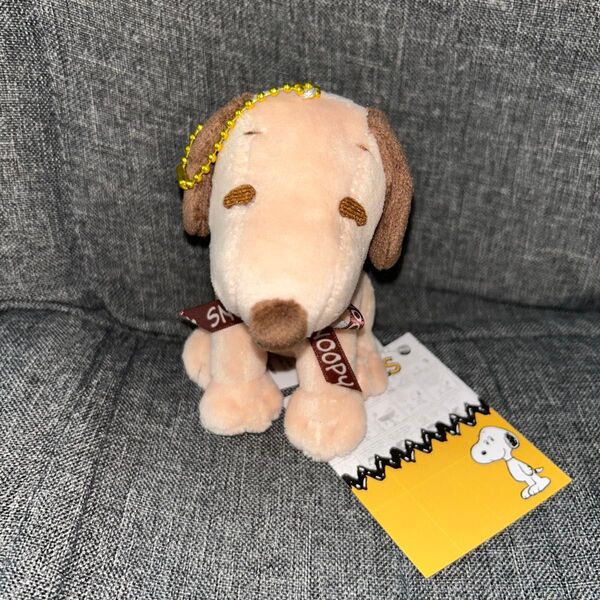 SNOOPY ロゴリボン マスコット ver.6 ブラウン ボールチェーン