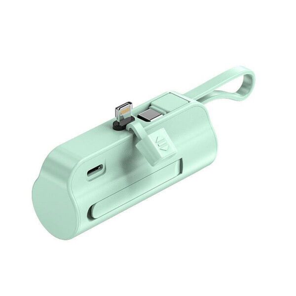 モバイルバッテリー超小型軽量 5000mAh Lightning-Type-C