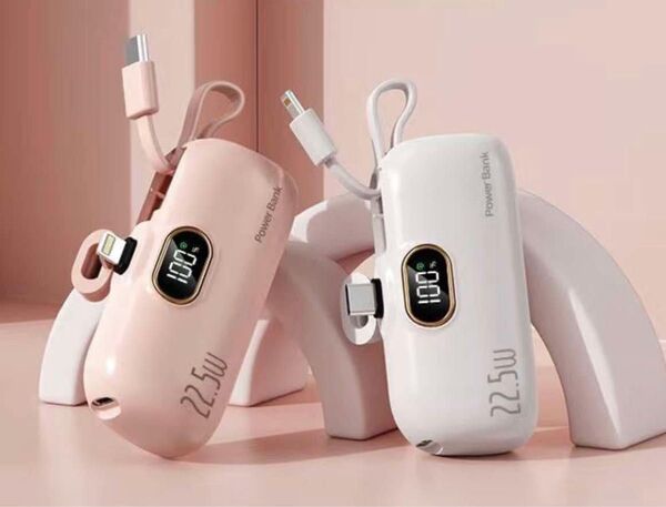 モバイルバッテリー 5000mAh 2台同時 iPhoneスマホ充電器