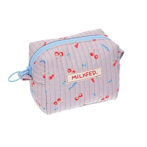 【新品タグ付】MILKFED.(ミルクフェド)チェリーパターンポーチ グレー