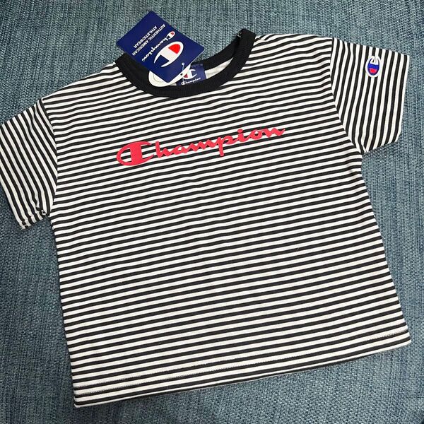 【80cm】新品タグ付Champion(チャンピオン)キッズ半袖ボーダーTシャツ