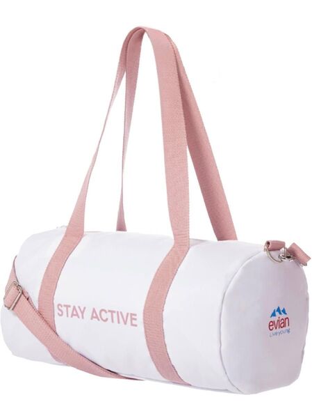 【新品】evian(エビアン)ジムバッグ ピンク