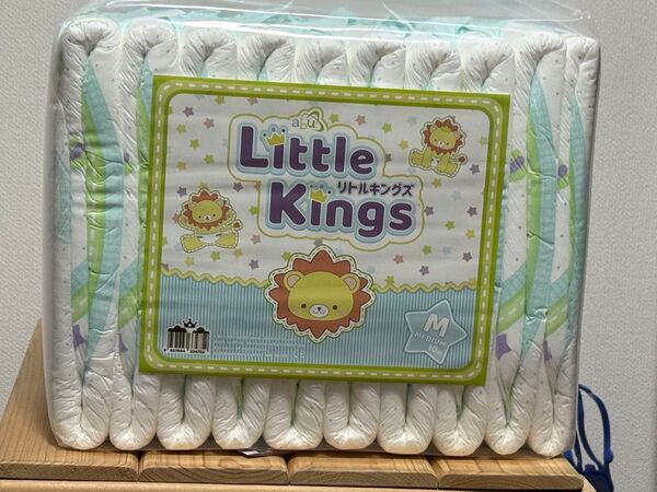 大人用紙オムツ LittleKings M 2枚 不織布 4枚テープ止め サイン付き abu ABDL