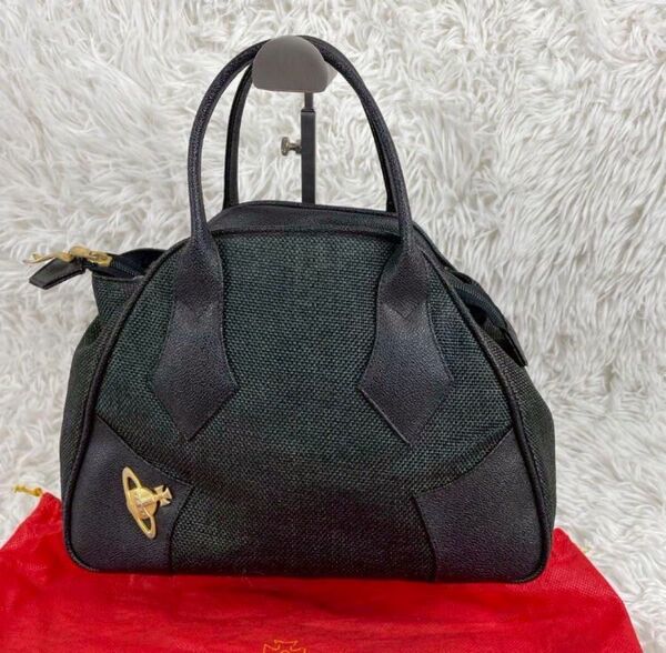 Vivienne Westwood ヤスミンバッグ 黒 ゴールドオーブ ボストン ハンドバッグ ビビアンウエストウッド