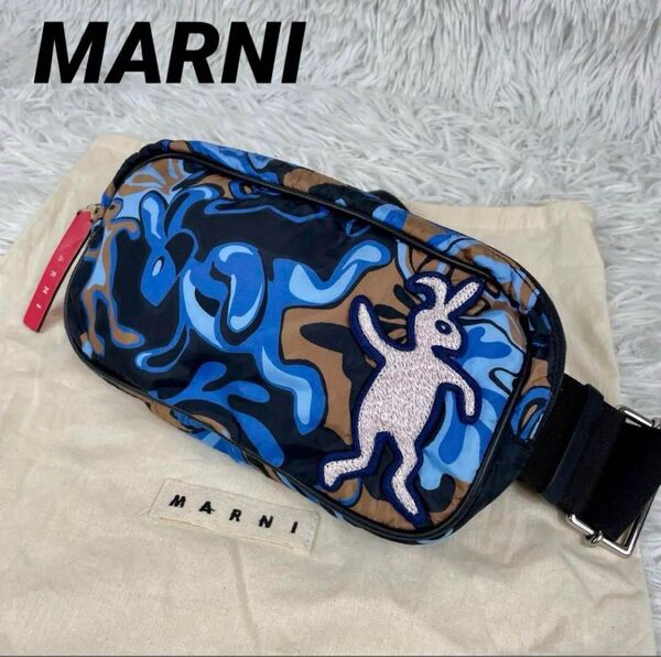 MARNI マルニ ボディバッグ ウエストポーチ ナイロン ウエストバッグ ダンシングバニー ショルダーバッグ ラビット 兎