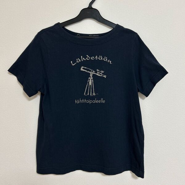 SELF+SERVICE 半袖 Tシャツ ネイビー