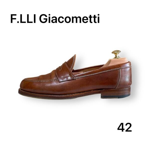 F.LLI Giacometti ジャコメッティ ローファー FG254 42 ブラウン 革靴 レザーシューズ レザー