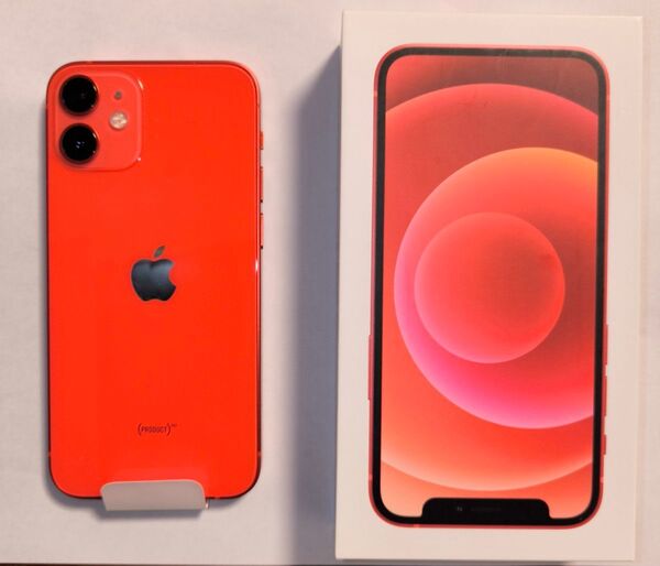 【美品】iphone 12 mini 128GB RED 未開封保護フィルム2点付き