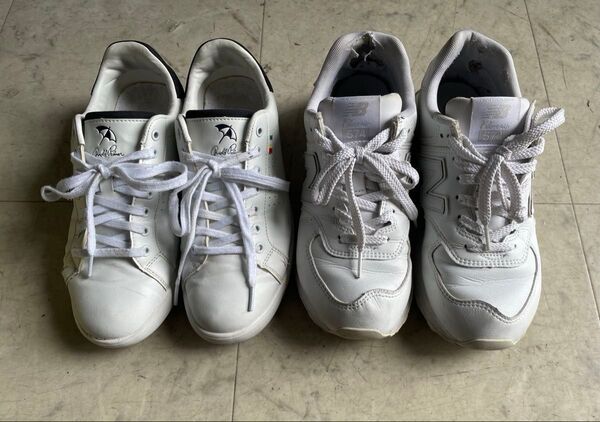 NB ニューバランス &Arnold Palmerアーノルドパーマー ホワイトスニーカー 25cm