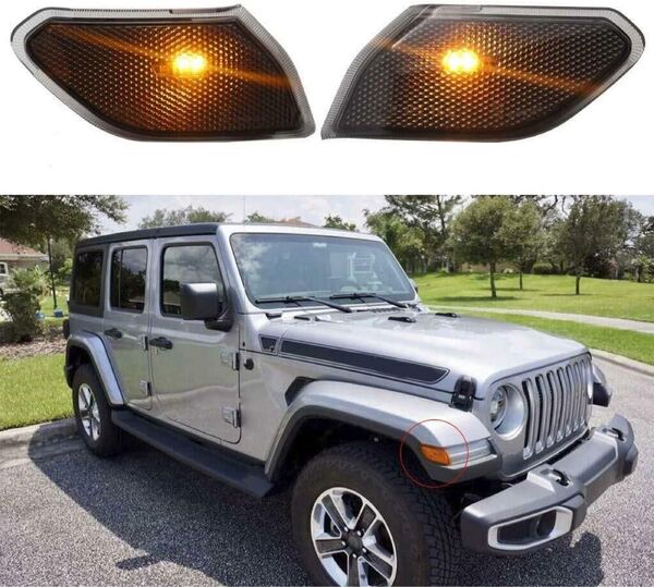 Jeep ジープ ラングラー JL LED サイドマーカーレンズ 18y~