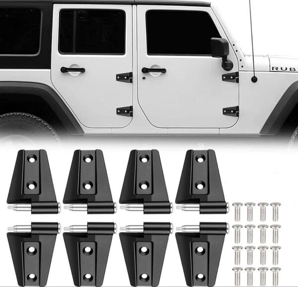 ラングラー Jk Jeep Wrangler ヒンジセット ブラック 8個セット