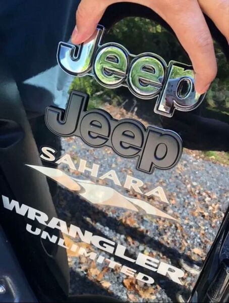 ②JEEP ジープ LOGOラングラーチェロキーJK JL TJ YJ エンブレム