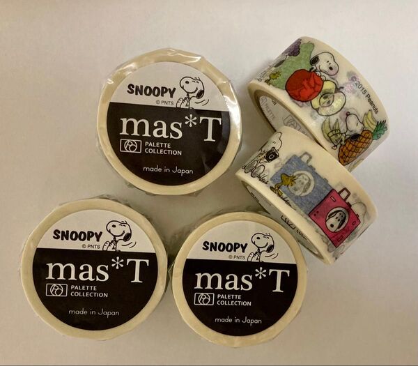 【 H 】スヌーピー マスキングテープ 未開封品3点 + 中古2点 5点セット