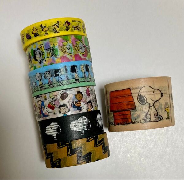 【 M 】スヌーピー マスキングテープ mt 中古7点セット