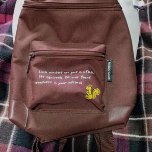 非売品 ミスド リュック(リス)茶色 ブラウン ミスドクラブ ミスタードーナツ 美品