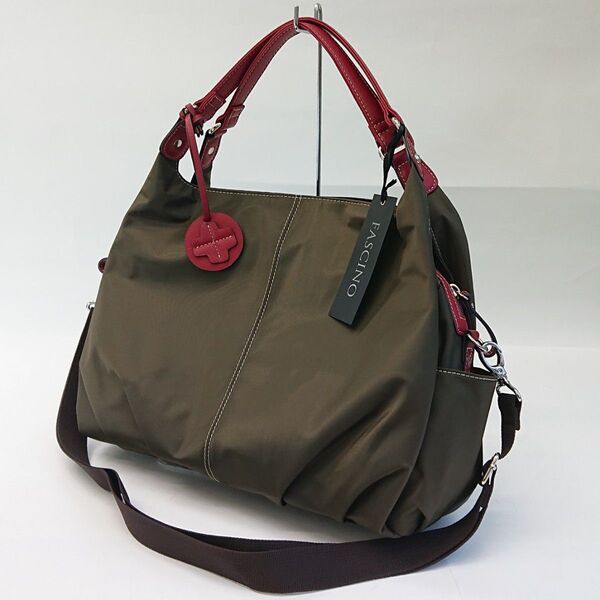 新品 ファッシーノ FASCINO 7057 ナイロンツイル2Wayバッグ CORIS チョコワイン