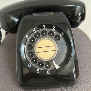 レトロ 黒電話 ダイヤル式 ブラック インテリア アンティーク