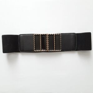 バックル ベルト 黒×金