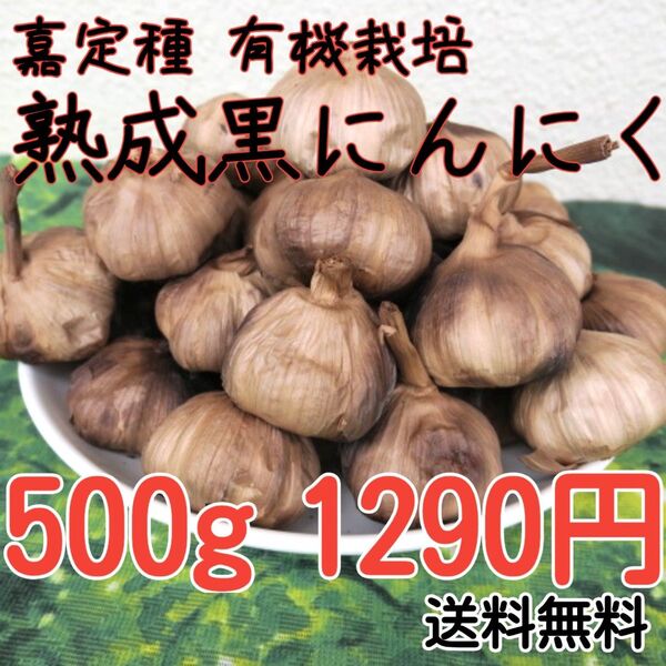 完熟黒にんにく 嘉定種(有機栽培) 500g 濃厚 食品衛生責任者許可あり