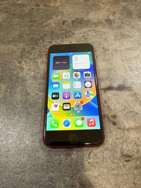 82100 iPhone SE3 64GB レッド SIMフリー 中古品