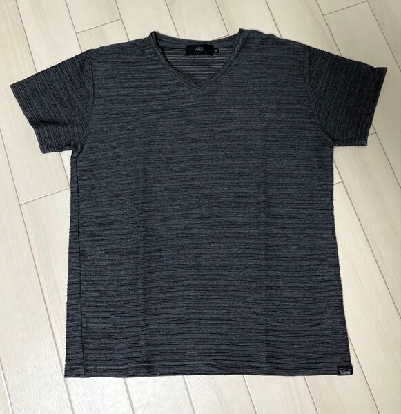 AZUL by moussy VネックTシャツ グレー Lサイズ