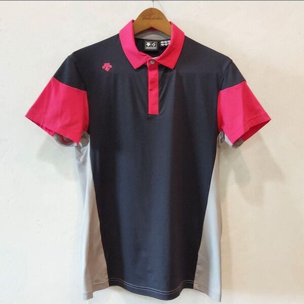 DESCENTE GOLF デサントゴルフ 半袖 ポロシャツ L