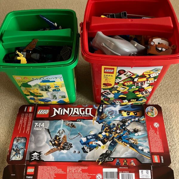 LEGOブロック まとめ売り ぞうさんのバケツ(デュプロ) 赤いバケツ+LEGOニンジャゴー