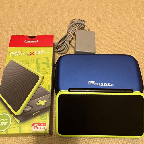 Newニンテンドー2DS LL ブラック×ライム おまけで専用ケース付き