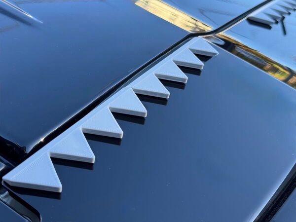 リクエスト商品 シェブロン形状 実効空力デバイス スマートタイプ 灰・グレー 4山×6枚