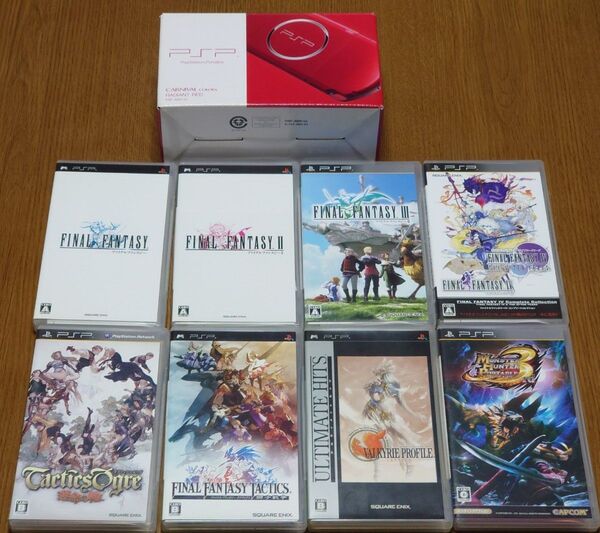 PSP PSP-3000RR (ラディアント・レッド)ソフト8本付き SONY ソニー