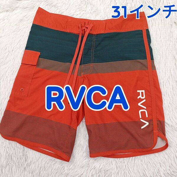 RVCA ルーカ 水着 サーフパンツ サーフトランクス オレンジ色 メンズ 31インチ Mサイズ相当