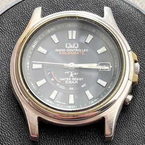 稼働品 Rare dial Q&Q SOLARMATE RADIO CONTROLLED 腕時計