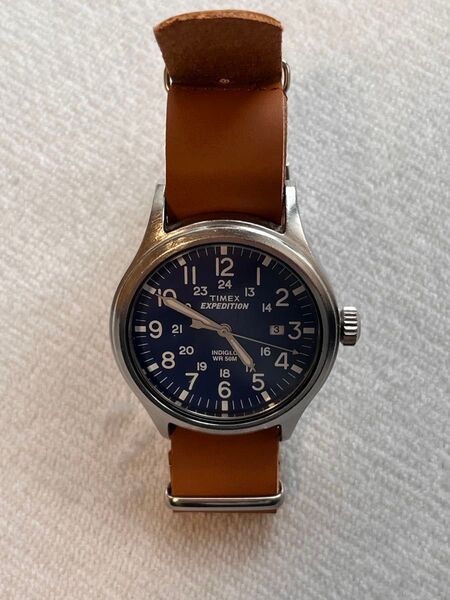 TIMEX EXPEDITION 腕時計 ネイビー インディグロナイトライト