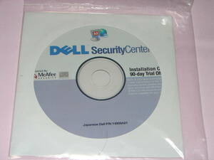 【新品未開封品】 DELL Security Center Installation CD 90-dayTrial Offer 　MaAfee クリップポスト198円