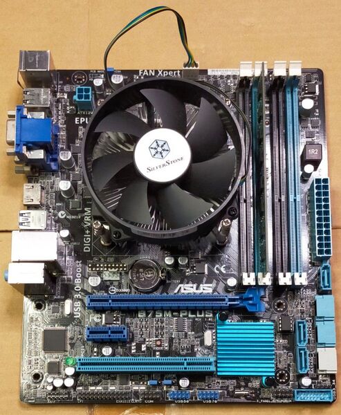 ASUS B75M-PLUS XeonE3-1270v2&メモリー付き 動作確認済み比較的きれいな状態です ライセンス認証済み