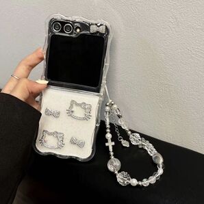 かわいい ソフトケース ストラップ Galaxy Z Flip6ケース 人気 携帯カバー