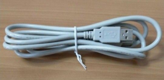 【複数在庫有り】 USB A - USB Bケーブル 約1.7m グレー