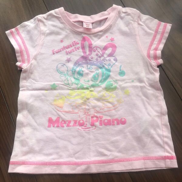 メゾピアノ mezzo piano baby 90 90cm Tシャツ シャツ 半袖 ピンク 半袖Tシャツ mezzo piano
